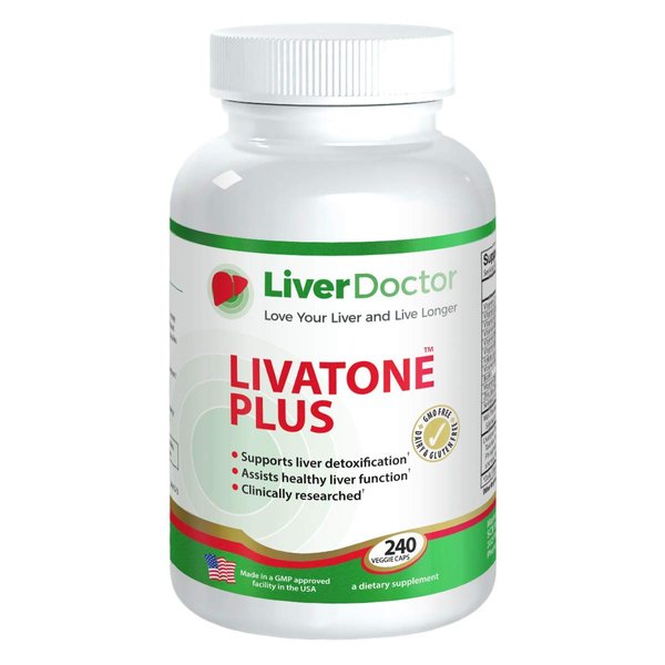 Livatone Plus Liver Detox Capsules Liver Cleanse and Detox Pills with Milk Thistle and Antioxidants (240 Count)