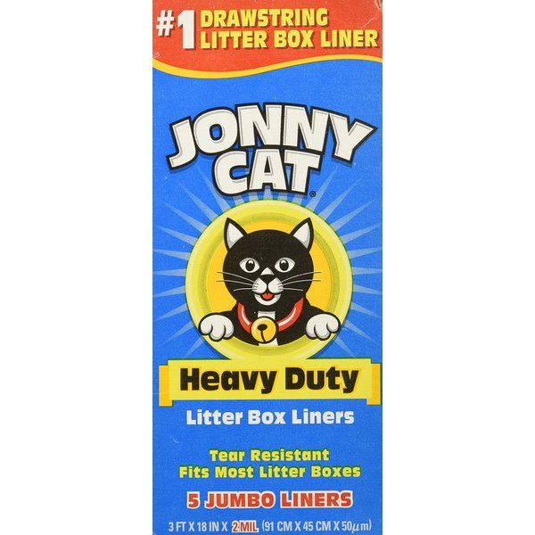 JONNY CAT Cat Litter Box Liners 5per Box - 2 Pack (Total 10 Liners)