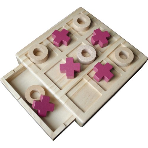 AEROLF TIC TAC Toe Wooden Board - Family Game, Classic Wooden Board Game, Classical Family Board Game, Strategy Board Game, Outdoor Game
