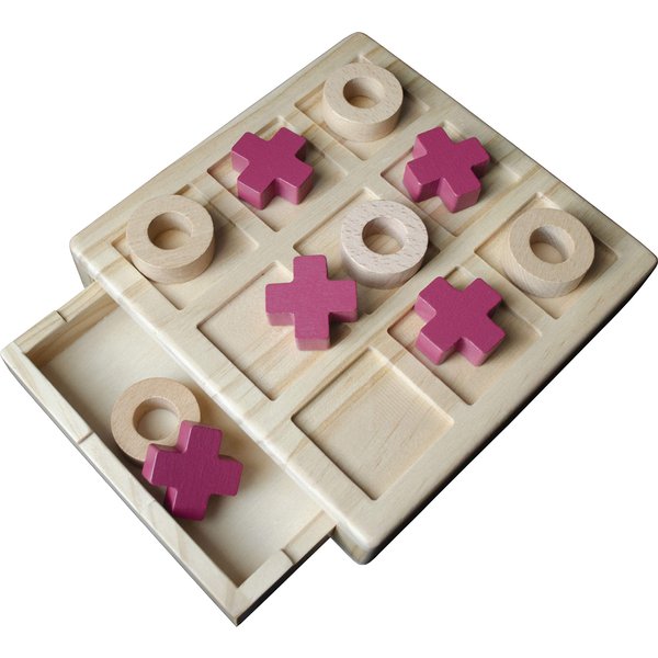 AEROLF TIC TAC Toe Wooden Board - Family Game, Classic Wooden Board Game, Classical Family Board Game, Strategy Board Game, Outdoor Game
