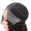 BEAUTY FLAG Afro Curly Lace Front Wigs Brown Synthetic Heat Resistant Fiber Short Curly Wig for Black Women