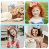 WLLHYF Diamond Crown Hair Pin Bow Hair Clips Gradient Metal Side Hair Barrette Princess Headband Mini Birthday Crown Hair Styling Headdress Accessories Children's Day Gift for Girls Kids