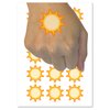 Sun Outline Temporary Tattoo Water Resistant Fake Body Art Set Collection - 54 1" Tattoos (1 Sheet)
