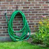 Suncast Metal Wall Mount Hose Hanger Durable and Space Saving Garden Hose Storage Solution Holds up to 150 Feet of Hose for Backyard or Garden, Brown