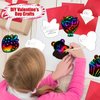 PARTYWIND Valentines Crafts for Kids, 30 Pack Scratch Art Paper Crafts for Kids School Classroom Exchange, Valentine's Day Cards with Envelopes, Valentines Party Decorations Supplies Favors