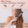 UNOBEY 5 in 1 Curling Wand Set, Curling Brush Curling Iron Set with Curling Brush and 4 Interchangeable Ceramic Curling Wand(0.5”-1.25”), Fast Heating, Include Glove & 2 Clips