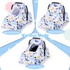 THE KENKYO Car Seat Covers for Babies, Baby Car Seat Cover for Girls Boys, Kick-Proof Newborn Carrier Canopy with Breathable Mesh Peep Window, Warm Stroller Cover for Winter