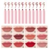 IYARKAI Matte Lip Liner Pencil Set, 12 Colors Smooth Lip Liner Set, Matte Velvet Lipstick Pen, Smudge-proof and Waterproof, Long Lasting Fade Resistant, for Daily Travel Party Work