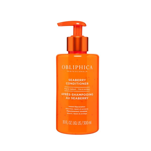 Obliphica Seaberry Conditioner for Fine & Medium Hair - Frizz Free, Nourished, and Damaged Repaired Hair - Hair Mask & Treatment for Dry Hair and Growth - 10 Ounce