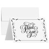 Thank You Greeting Cards and Envelopes – Elegant Fold Over Greetings for Wedding, Christmas, Valentine’s, Bridal Shower, Anniversary – Blank Inside | 5 x 7” (A7 Size) | 25 per Pack