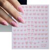 7 Sheets Colorful Bow Nail Art Stickers Black White Gold Silver Pink Blue Mini Bow Nail Decals 3D Self-Adhesive Bow-Knot Nail Supplies Nail Designs for Women Girls Acrylic Nail Manicure Accessories