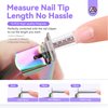 SAVILAND Acrylic Nail Cutters for Nail Tips: Chameleon Acrylic Nails Clipper with Sizer Magnets Nail Cutter 15PCS Sharp Nail Tech Supplies Nail Trimmer Manicure Tool Nail Accessories Women Salon Home