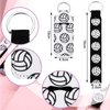 20 Pieces Volleyball lipstick Holder Keychains Lanyard Set Volleyball Gifts for team Volleyball Portable Wristlet Keychain Lanyard for lipstick (White, Black, Volleyball)