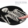 Britimes Ergonomic Mouse Pad with Wrist Support Black Human Skeleton Skull Non-Slip Rubber Base Mousepad for Home Office Gaming Working Computers Laptop Easy Typing & Pain Relief