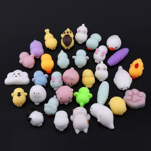 24Pcs Mochi Squishy Toys,Valentines Day Gifts for Kids Classroom, Kawaii squishies Toys Party Favors for Kids, Stress Relief Toys Squeeze Toys Easter Egg fillers Toy Easter Basket Stuffers
