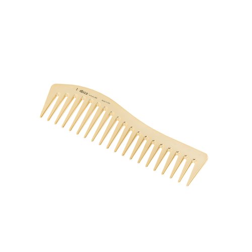 Ibiza Hair Professional Wave Detangling Comb, Gold