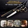 Hair Cutting Scissors Black Gold Professional Home Hair Cutting Barber/Salon Shears, Thinning Scissor Hair Cutting Shears Hair Cut Blending Salon Scissor For Men Women Pet (Cutting Scissor)