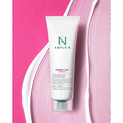 CORÉANA AMPLE:N Ceramide Shot Cream - Hydrating Moisturizer Unscented for Dry and Sensitive Skin – Strengthening Skin Barrier – Skin Repair Cream for Rough Skin,1.69 oz.