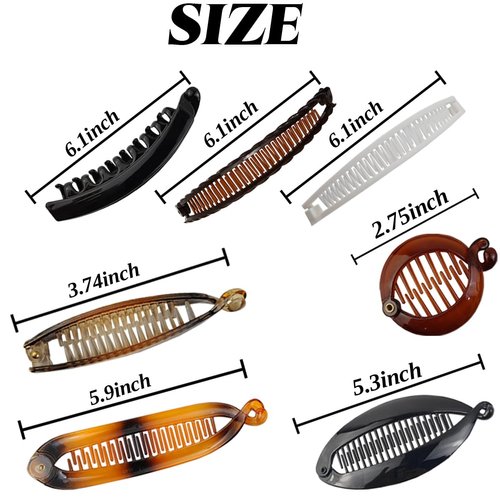 ROYHOO 20PCS Banana Hair Clips Classic Hair Comb Banana Clips Ponytail Hair Holder for Women Girls, 7 Styles