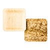 Restaurantware Bamboo Leaf Plate Square Palm Plate - Biodegradable Disposable - 3.6 Inch - Tasting Plate Dessert Plate Appetizer Plate - 100ct Box
