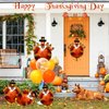 Turkey Balloons 4Pcs -Thanksgiving Turkey Foil Balloons Thanksgiving Decorations Garland Supplies for Birthday Baby Shower Party