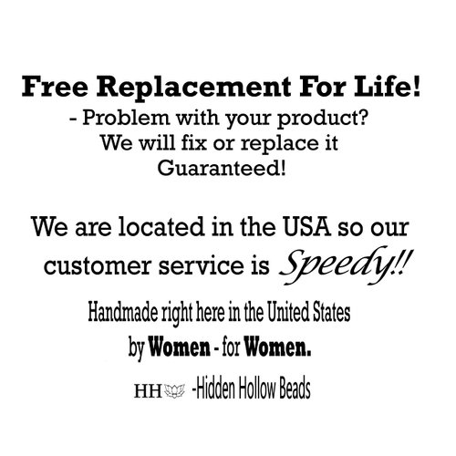 Hidden Hollow Beads Stainless Steel Chain Women's Lanyard, Stronger, Made in USA Teacher ID Badge Card Holder Keys - Stainless Steel - Non Breakaway