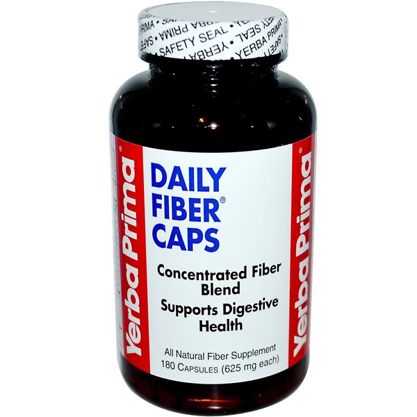 Yerba Prima Daily Fiber Caps - 625 mg - 180 Capsules
