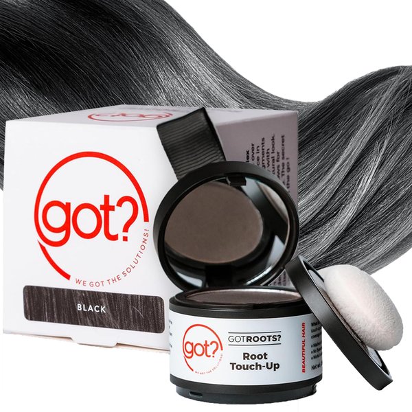 got? WE GOT THE SOLUTIONS! Pigment Infused Root Touch Up Hair Color, Brow Filler & Hairline Powder for Black Hair - Temporary Thinning & Gray Hair Cover Up - 0.14 Ounce