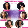 Afro Twist Hair 28 Inch 8 Packs, Springy Afro Twist Hair Pre Fluffed Spring Twist Hair Pre Stretched Wrapping Hair for Soft Locs Hair Extensions (8-Purple#)