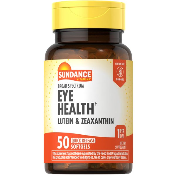 Sundance Lutein and Zeaxanthin Supplement | 50 Softgels | for Eye Health | Non-GMO and Gluten Free Formula