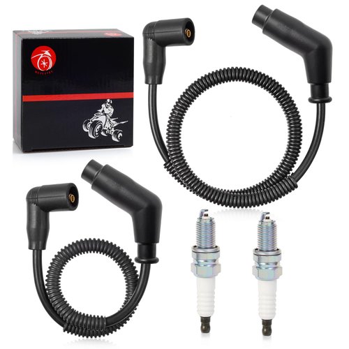 Spark Plug & Wire Cap 15in/24.4in For Can Am Commande Renegade Outlander MAX 500 570 650 800 800R 1000 1000R Bombardier TRAXTER 500 650