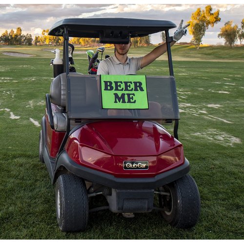 TrueBirdie Microfiber Golf Towels with Bag Clip for Police, Firefighters, Military - Golf Gift for Veterans (BeerMe Green)