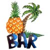 Bar Sign | Artisan Crafted Painted Iron Plasma Cut | Metal Wall Art | Tropical Bar