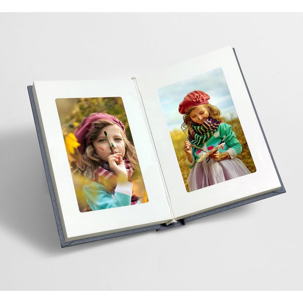 Photo Books for 4x6 Pictures Holds 24 Ideal for Photobook and Theme-Albums（Blue）