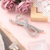 Mxxipp Bow Hair Clips(1PCS),Rhinestone Crystal Bowknot Clips for Women Girls,Prom Hair Accessories for Party Halloween Vanlentine Mothers' Day（Light Purple）