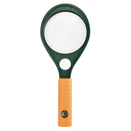 SE Dual-Power 1.5x and 6x Handheld Magnifier with Compass - MD3538