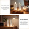 SupBri Rose Shadow LED Flameless Candles, 4PCS Romantic Battery Operated Candles Led Pillar Candles for Valentine's Day Romantic Propose Anniversary Wedding Decorations(White, D 2.5" x H 7.2")