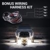MICTUNING 4 Pods White LED Rock Lights with Wiring Harness, Waterproof Underglow Underbody Light Kit for Car Truck ATV UTV SUV Offroad Boat