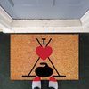 Curling, Curling Rock, Curling Broom, Winter Sports, Curling Rock Silhouette, Curling Sport, Curling Rock And Broom 24x36in Door Mat, Funny Doormat, Housewarming Gift, Wedding Gift, Closing Gift, Farm