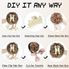 MSMUSAS Messy Bun Hair Piece Claw Clip Curly Wavy Faux Hair Bun Tousled Updo Hair Extensions Scrunchie Long Beard Chignon Buns Hair pieces for Women(Brown Mix Natural Blonde)