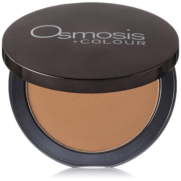 Osmosis Mineral Pressed Base Foundation, Lightweight Powder Makeup, Medium To Full Coverage, Matte Finish, 8 Shades, Natural Dark, 0.34 Oz