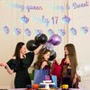 Dancing Queen Party Decorations 17 - Lovarywow 3PCS Dancing Queen Young & Sweet Only 17 Banner Decor No DIY 17th Birthday Decorations Girls Cute Laser Dancing Queen Themed Party Supplies Holographic