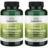 Swanson Sweet Wormwood - May Promote GI Gut Health, Microbial Balance & Digestive Health Support - Herbal Supplement with Artemisinin - (90 Capsules, 425mg Each) 2 Bottles