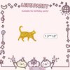 PINKAAJ Set of 100 Cat Confetti, Glitter Cat Paper Scatter, Cat Birthay Party Confetti, Cat Smash Cake Decor, Pet Cat Birthday Party Decor, Kitty Birthday Party Supplies (GOLD)