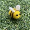 AcceLeah 25Pcs Wool Felt Bumble Bee Cute Bee Craft Ball Nursery Perfect for Baby Room Shower Gift Decorations or Costume Accessories