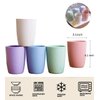 Choary Eco-friendly Unbreakable Reusable Drinking Cup for Adult(12 OZ), Wheat Straw Glasses Healthy Tumbler Set 5-Multicolor, Dishwasher Safe