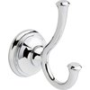 Delta 79735 Cassidy Double Towel Hook Bath Hardware Accessory in Polished Chrome
