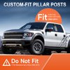 ACLONG Pillar Posts Door Window Trim Glossy Black Stainless Steel Compatible with Ford F-150 Super Cab Crew Lincoln Mark LT 2004-2014, Anti Scratch Stickers Door Pillar Moldings Cover Set -Set of 4