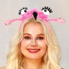 Generic Funny Headband Flamingo Hair Band Antenna Elastic Wings Headbands Alien Animal Eyes Costume Accessory For Women Kids Pink (Animal Print C), standerd