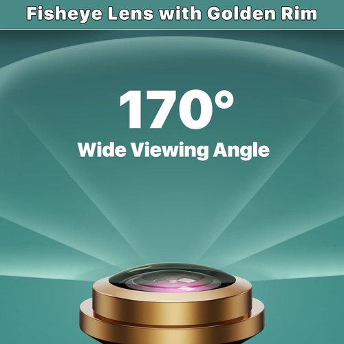 HD Backup/Front/Side View Camera with Gold Rim, GreenYi AHD 720P Reverse Rear Cam for Car, SUV, RV, Trailer, Camper, Van, Pickup, Metal Shell, Adjustable Fisheye Lens, 170 Degrees Viewing Angle(Black)